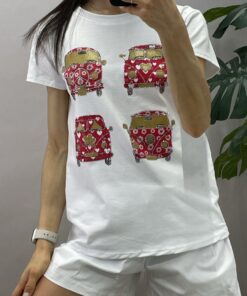 t-shirt, taglia unica cotone elastene stampa con glitter